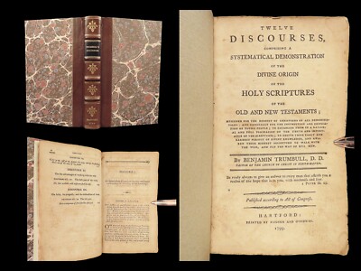 1799 AMERICAN Bible Preaching 1st ed Jesus Prophecy Americana Benjamin Trumbull-image