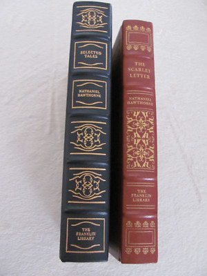 FRANKLIN LIBRARY HAWTHORNE SELECTED TALES 1982 & Scarlet Letter 1976-Limited Ed-image