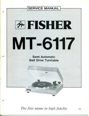 Vintage Fisher Service Manual Semi Automatic Turntable MT-6117-image
