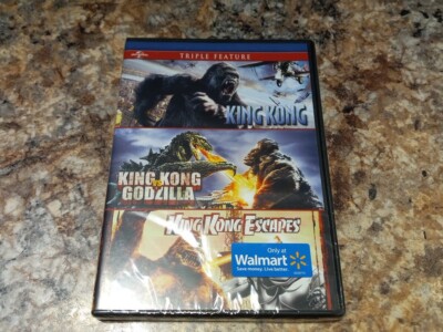 New & Sealed Triple Ftr. King Kong, King Kong vs Godzilla, King Kong Escapes DVD-image