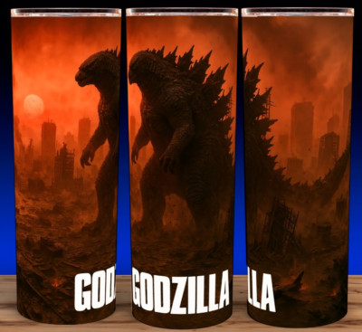 Godzilla King of Monsters Walking Through Destroyed City Cup Mug Tumbler 20oz-image
