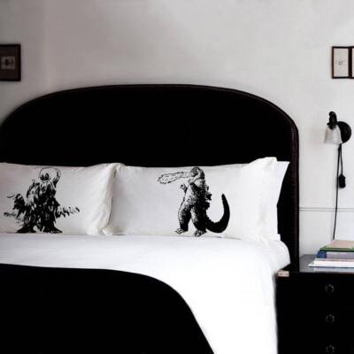 Godzilla vs Hedorah Pillow Case Set TC 220 Cotton Pillow Covers room decor-image