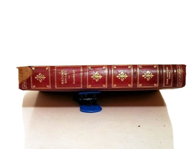 MADAME BOVARY, by Gustave Flaubert, Leather,  Illustrated, Book PURTY!!-image