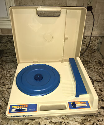 Fisher Price 825 Vintage Portable Record Player 33s & 45s Works Needs Needle-image