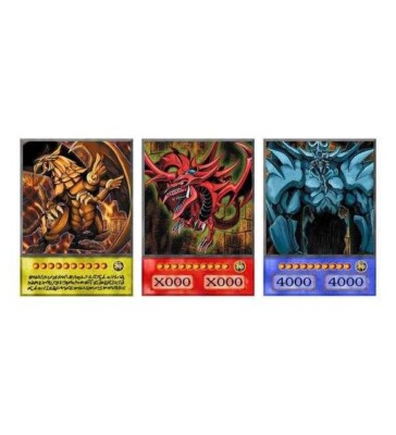 Yugioh Anime Style Card Pack - Custom Made (Winged Dragon Ra, Obelisk, Slifer)-image