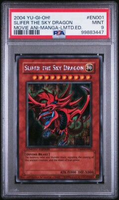 Slifer the Sky Dragon YMA PSA 9 Secret Rare Manga Promo #EN001 Yugioh 2004-image