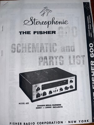 Fisher 600 20001 - 29999 Service Manual AM-FM Stereo Receiver Photocopy-image