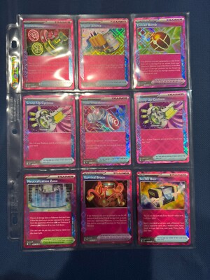 Pokemon TCG Aspec Scoop Up Cyclone Survival Brace Unfair Stamp Holo Card Set-image