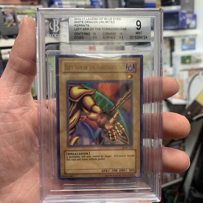 LEFT ARM of the FORBIDDEN ONE  YUGIOH HOLOFOIL LOB-121 BGS  MINT 9.0 2010-2017-image