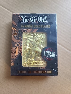 YUGIOH Exodia the Forbidden One 24 Karat Gold Plated Limited Edition-image
