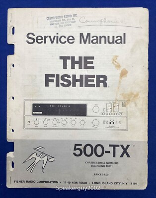 Original The Fisher 500-TX Receiver Service Manual -- #3-image