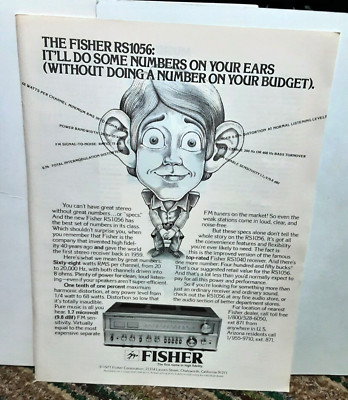 1978 Fisher RS-1056 Stereo FM Receiver Original Vintage Print Ad-image