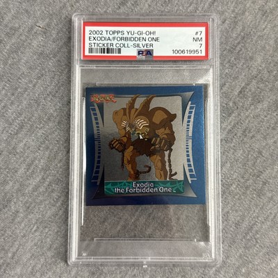 2002 Topps Yu-Gi-Oh! Sticker Collection #7 Exodia Forbidden One Silver PSA 7-image