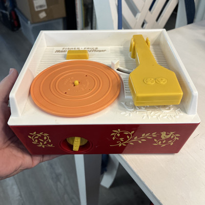 Fisher Price Vintage Music Box Toy Record Player with 5 Disc *Working Condition*-image