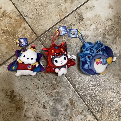 2024 McDonald's Yu-Gi-Oh x Hello Kitty Kuromi x Slifer the Sky Dragon 3 Toys NM-image