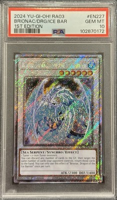 2024 PSA 10 YUGIOH MP24 25TH PLATINUM SECRET RARE BRIONAC DRAGON ICE BARRIER 🧊-image