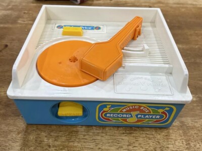 Vintage 1987 FISHER PRICE Music Box Toy Record Player #2205 WORKS-image