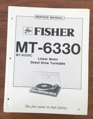 Fisher MT-6330 Record Player / Turntable Service Manual *Original*-image