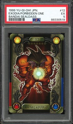 PSA 5 - 1999 YU-GI-OH! JAPANESE BANDAI SEALDASS 12 EXODIA THE FORBIDDEN ONE-image