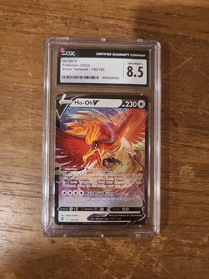 Pokemon TCG HOOH V Silver Tempest 140 CGC Graded 8.5-image