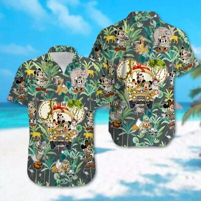 Mickey Mouse Vs Friends Jungle Cruise Trip Tropical Vibes Hawaiian Shirt -image