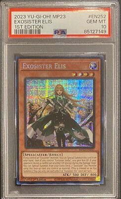 2023 PSA 10 YUGIOH DUELING HEROES MP23 1ST ED SECRET EXOSISTER ELIS 💫-image