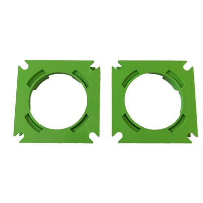 2 Vtg Construx Green Turntable Swivels by Fisher Price - Replacement Parts-image