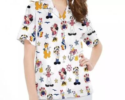 Mickey And Friends Cruise Line Beach Trip Summer Vacation Hawaiian Shirt -image