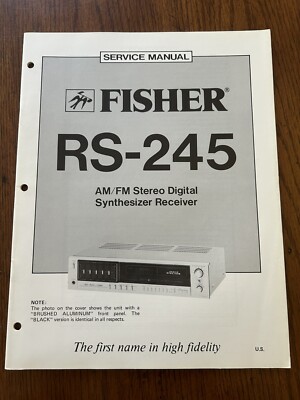 Fisher RS-245 AM/FM Stereo Synthesizer Receiver Service Manual Vintage OEM-image