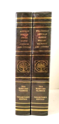 ESSAYS, 2 volumes, leather, Swift, Defoe, Shelley, Thoreau, NEW - IN SHRINKWRAP-image