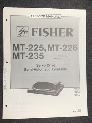 Fisher MT-225 MT-226 MT-235 Service Manual  Semi Automatic Turntable Original-image