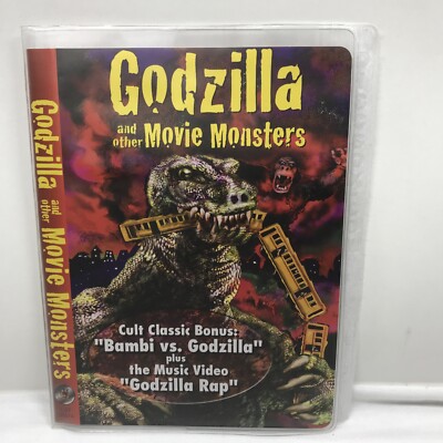 Godzilla And Other Movie Monsters DVD Rare Rap Song vs Bambi- B & W - Color .-image