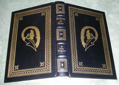 FATHERS & SONS  by Ivan Turgenev Easton Press Black LEATHER ~ 1977 Hardcover-image