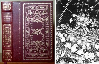 Gargantuan & Pantagruel by Francois Rabelais, Franklin Library 1/4 Leather Bound-image