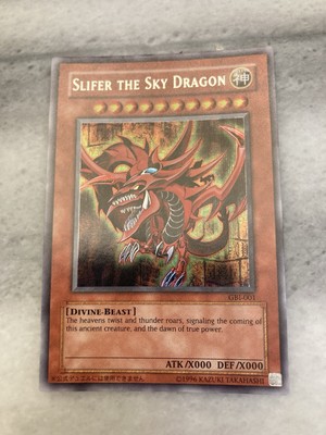KONAMI YU-GI-OH! SLIFER THE SKY DRAGON GBI-001 SECRET RARE POKEMON CARD-image