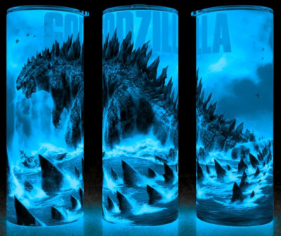Glow in the Dark Godzilla King of Monsters in the Ocean Cup Mug Tumbler-image