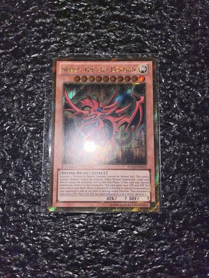 Yugioh Slifer the Sky Dragon PGLD-EN032 Gold Secret Rare 1st Edition Light Play-image