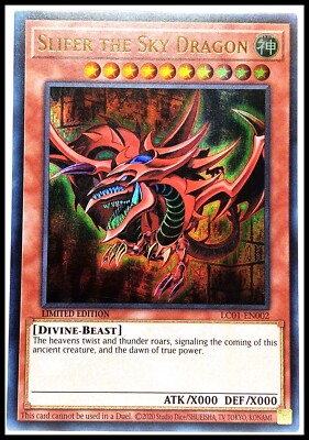 YuGiOh Slifer the Sky Dragon Holo Foil LC01-EN002 UR NM/MT *Fresh*-image