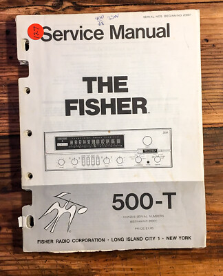 Fisher Model 500-T 500T Receiver  Service Manual *Original*-image