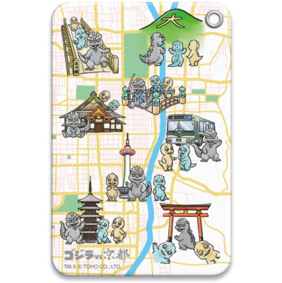 Godzilla vs. Kyoto Pass Case Synthetic leather TOHO Godzilla Store Japan LTD New-image