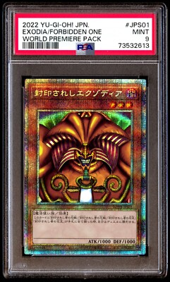 PSA 9 Mint Exodia the Forbidden One WPP3-JPS01 World Premiere Pack 2022 Japanese-image
