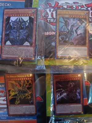 BLUE-EYES WHITE DRAGON Jump God Card Set SEALED JMPS-EN002 Slifer Ra Obelisk NEW-image