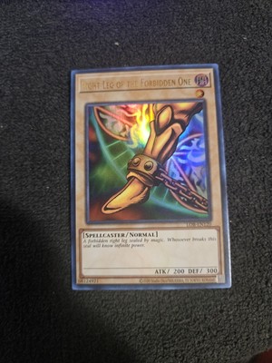 Yugioh Right Leg of the Forbidden One LOB-EN120 Exodia Ultra Rare Unlimited -image