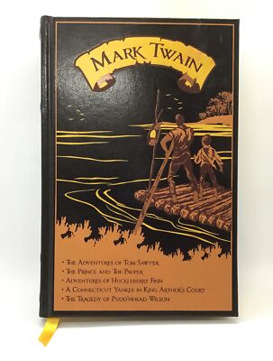 Mark Twain 5 Novels Leather Bound Canterbury Classics Sawyer Yankee Huckleberry-image