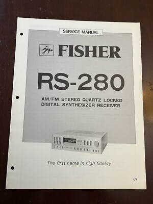 Fisher RS-280 Stereo Receiver Quartz Service Manual Vintage OEM Repair Diagrams-image