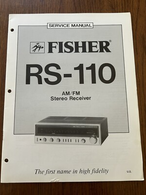 Fisher RS-110 AM/FM Stereo Receiver Service Manual Vintage OEM Diagrams-image
