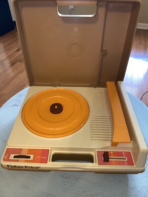 Vintage 1978 Fisher Price Record Player Model 825 Kid Phonograph Turntable Works-image