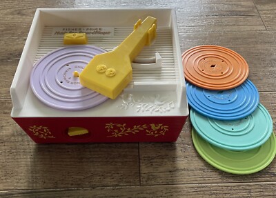 Fisher-Price Record Music Box Record Player Child Toy  2010 Mattel Inc-image