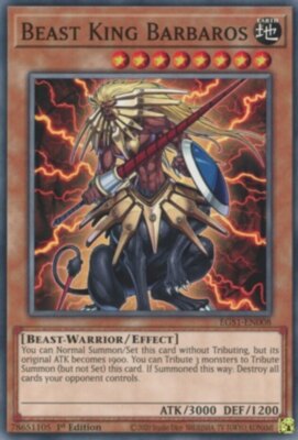  1x Beast King Barbaros - EGS1-EN008 - Common - 1st Edition - Egyptian God Deck:-image