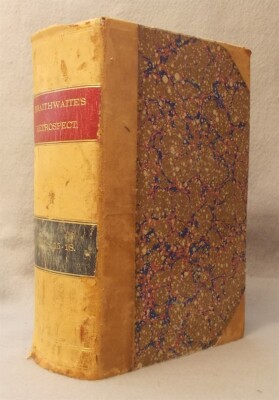 HUGE 1847-48 RETROSPECT OF MEDICINE William Braithwaite ANTIQUE LEATHER BINDING-image